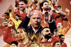 安菲尔德红色海洋！利物浦夺得英超冠军，女球迷脱衣庆祝